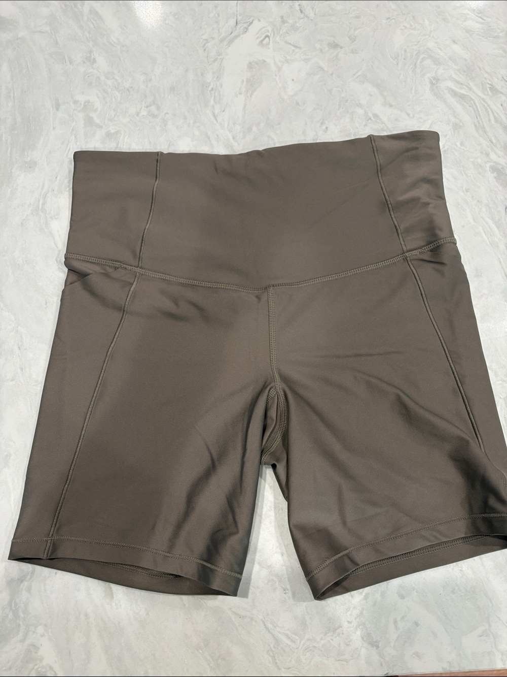 all in motion High-Rise Bike Shorts in Brown